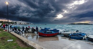 Raffiche di vento a Porto Cesareo
