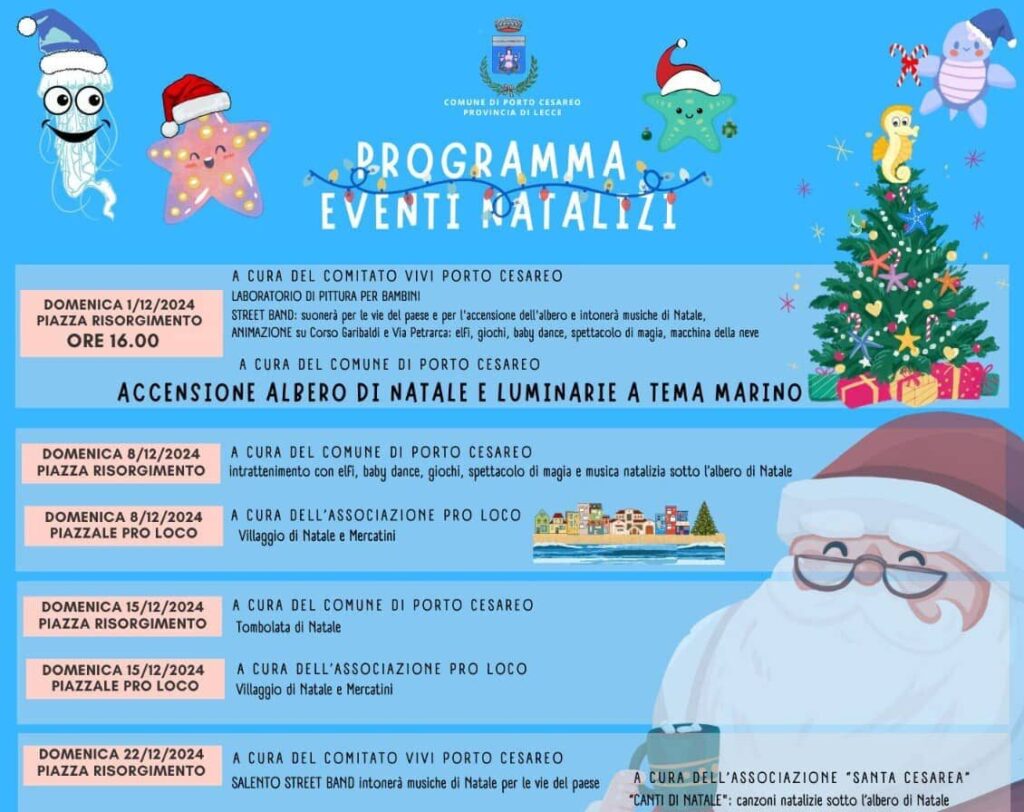 Porto Cesareo Natale eventi 2024