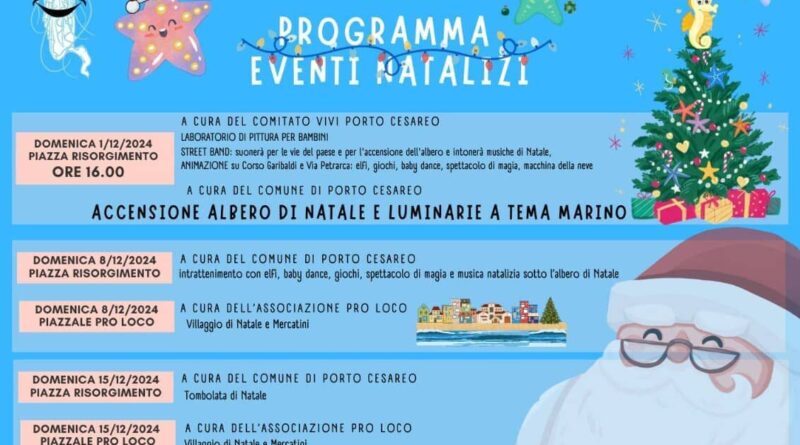 Porto Cesareo Natale eventi 2024