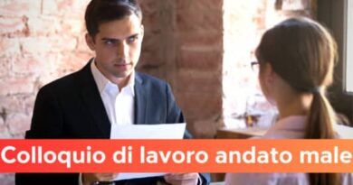Colloquio di lavoro negativo