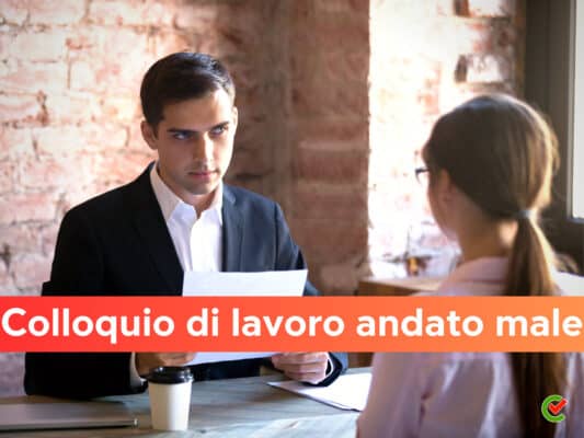 Colloquio di lavoro negativo