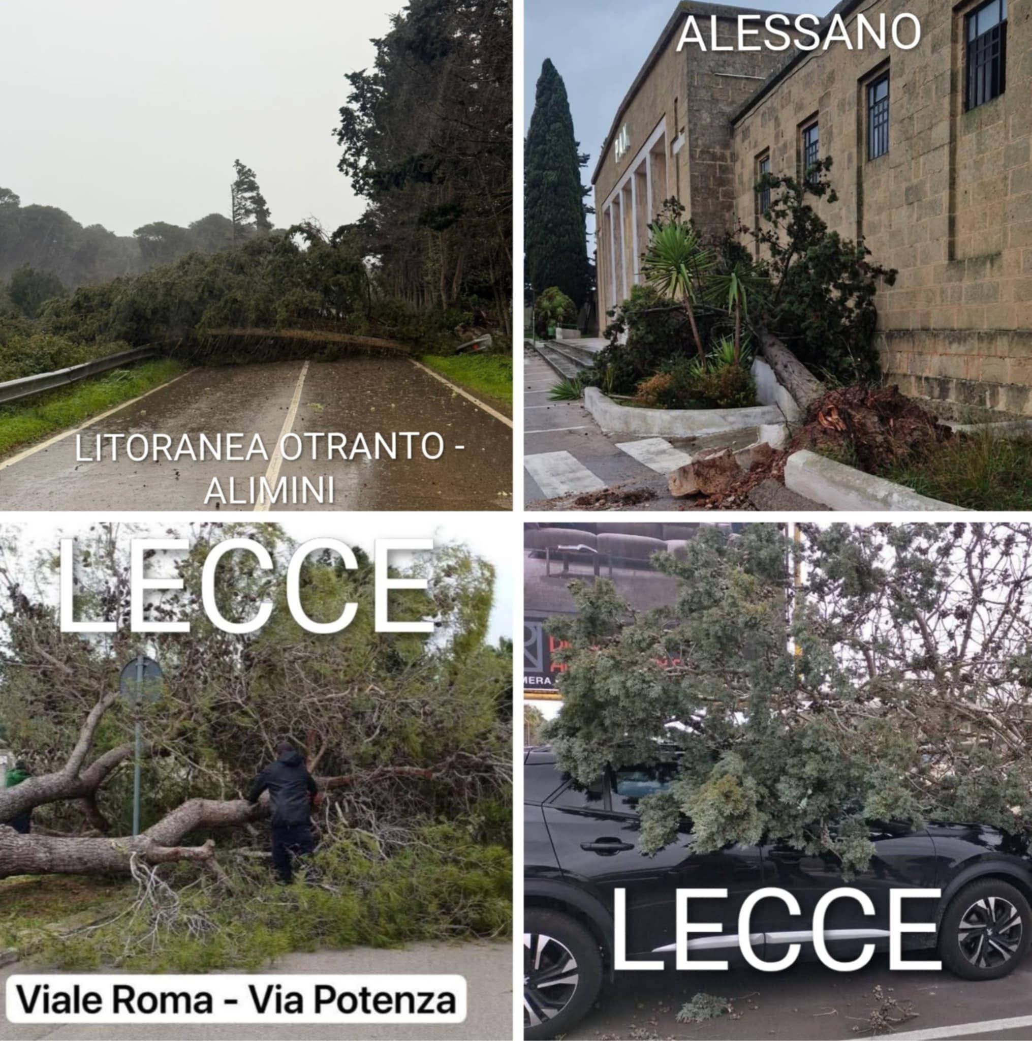 Allerta meteo arancione nel Salento: si contano i danni e i disagi