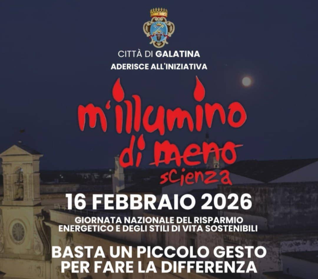 M'Illumino di meno a Galatina 2026