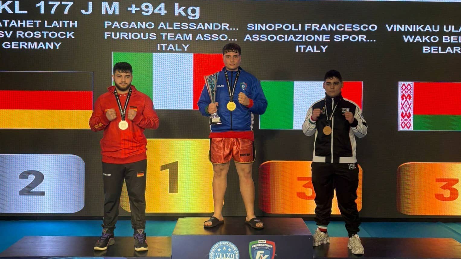 Alessandro Pagano, doppietta storica: sul tetto del mondo nella Kickboxing