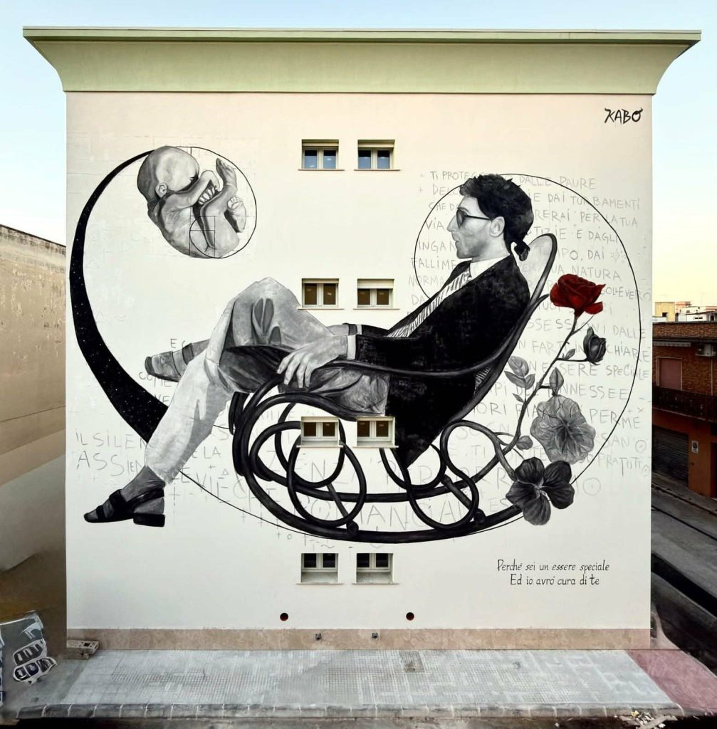 Murale per Battiato a Nardò