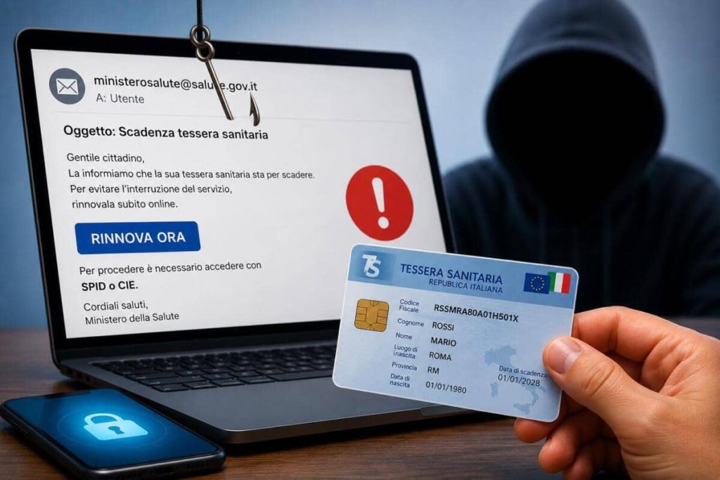 Tentativo di truffa online sulla tessera sanitaria