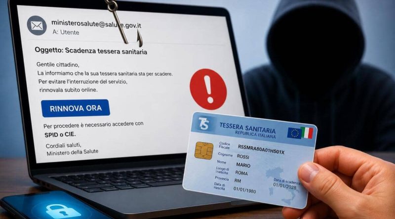 Tentativo di truffa online sulla tessera sanitaria